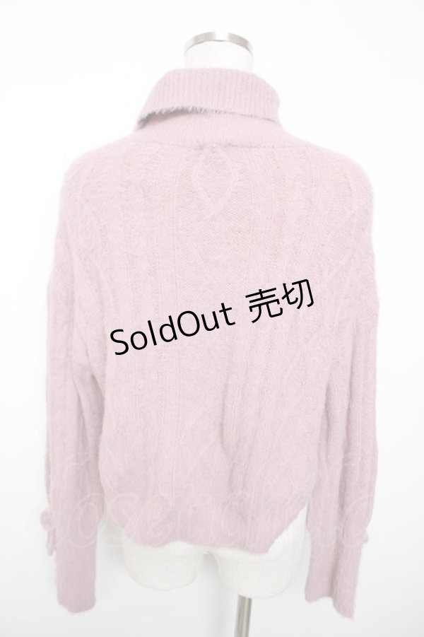 画像2: axes femme POETIQUE / フェザーヤーンタートルプルオーバー M ピンク Y-25-12-13-036-AX-TO-SZ-ZI (2)