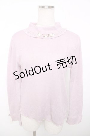 画像: axes femme / バラボトルネックプルオーバー  ピンク Y-25-12-13-037-AX-TO-SZ-ZI