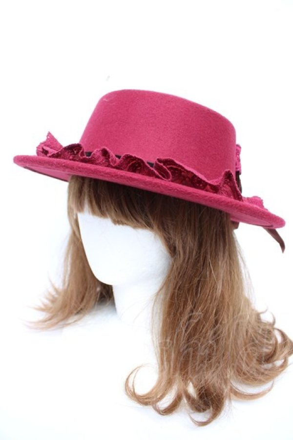 画像2: axes femme / ローズブーケフェルトカンカン  ワイン Y-25-12-13-005-AX-AC-SZ-ZY (2)