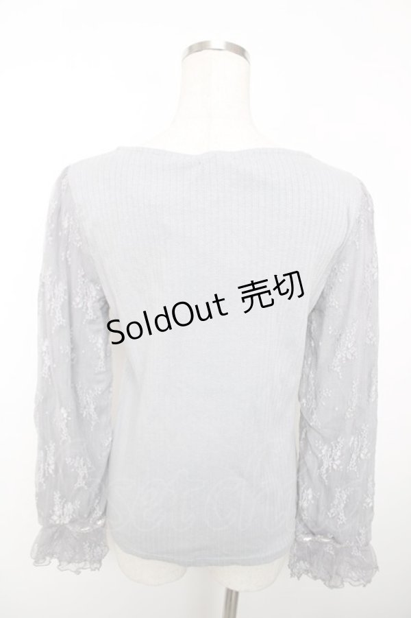 画像2: axes femme / ローズガーデン×蝶レースプルオーバー  グレー Y-25-12-13-042-AX-TO-SZ-ZI (2)