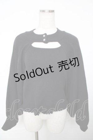 画像: axes femme / ニットタンク×2WAYニット F 黒 Y-25-12-13-044-AX-TO-SZ-ZS