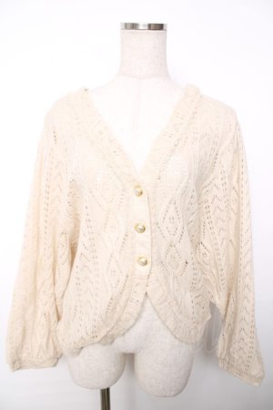 画像: axes femme / 起毛Vネックカーディガン  生成り Y-25-12-13-055-AX-TO-SZ-ZY