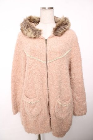 画像: axes femme / ニットパーカー  ピンク Y-25-12-13-057-AX-TO-AS-ZY