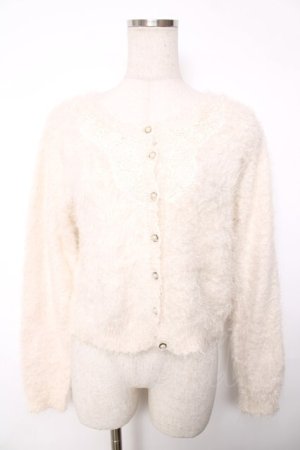 画像: axes femme / モチーフレース付きカーデ M 生成り Y-25-12-13-007-AX-TO-SZ-ZY