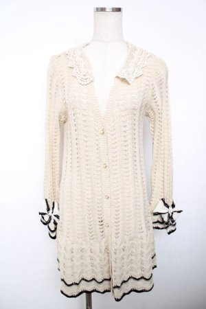 画像: axes femme / 袖リボンカーディガン  生成り Y-25-12-13-061-AX-TO-SZ-ZY