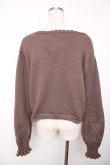 画像2: m petit by misako / リボンニットボレロ 3L 茶 Y-25-12-13-075-LO-TO-SZ-ZY (2)