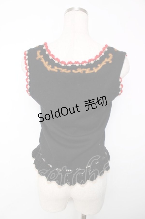 画像2: Jane Marple / ニットベスト M 黒 Y-25-12-13-080-JM-TO-SZ-ZI (2)