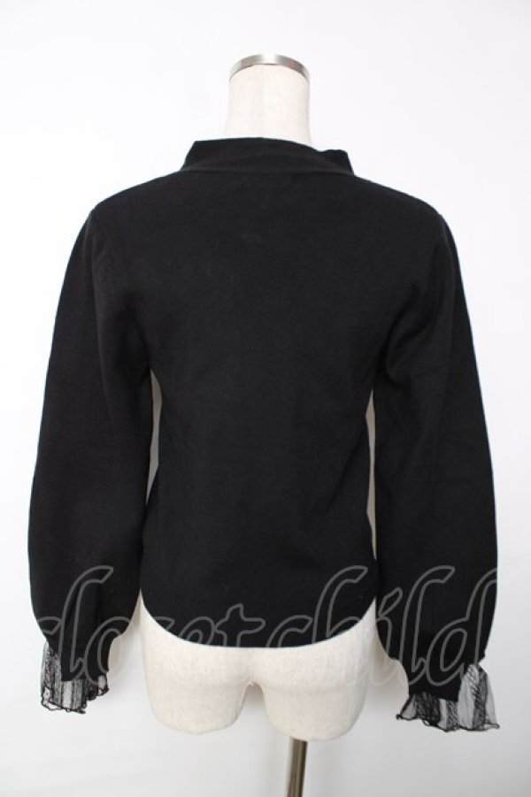 画像2: Amavel / ボウタイリボンニット F ブラック Y-25-12-13-088-CA-TO-SZ-ZI (2)