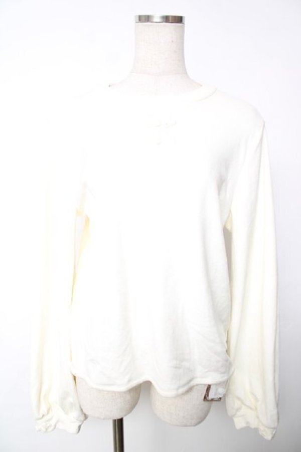 画像1: Amavel / ベロアチャイナトップス F アイボリー Y-25-12-13-089-CA-TO-SZ-ZI (1)