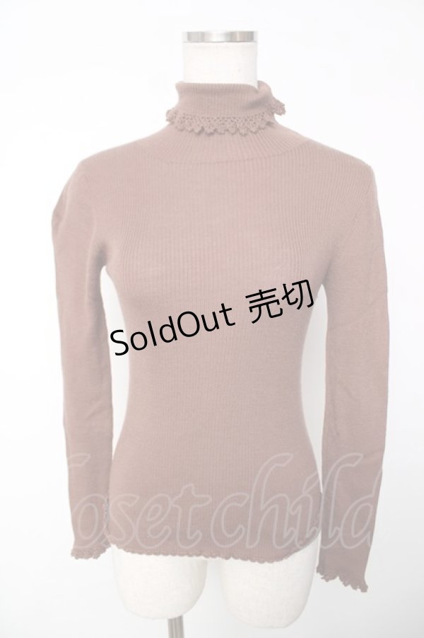 画像1: Emily Temple cute / ハイネックリブニット  ブラウン Y-25-12-13-091-ET-TO-SZ-ZY (1)