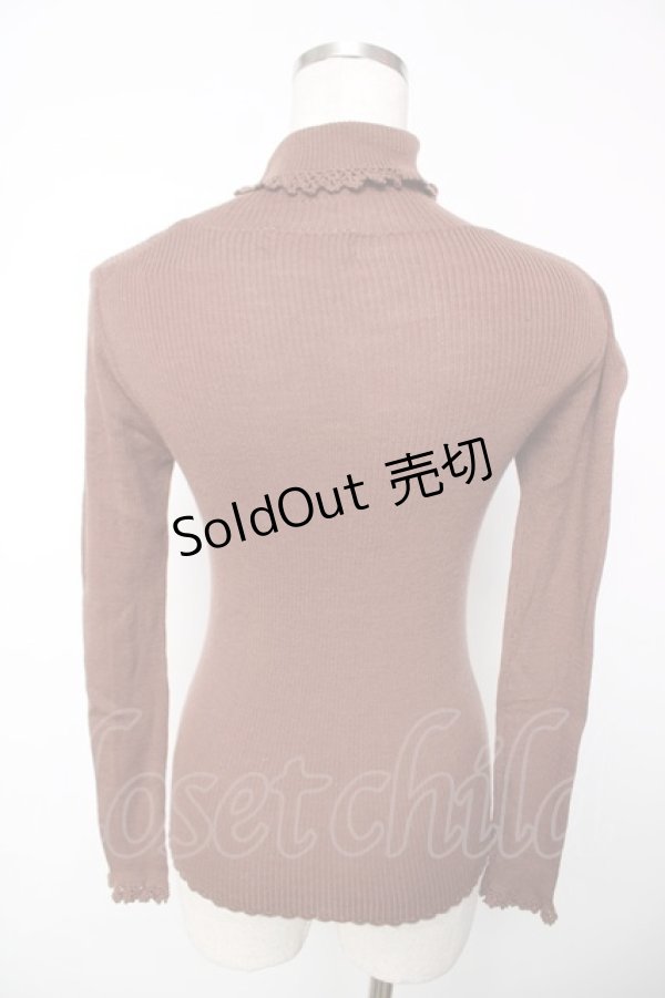 画像2: Emily Temple cute / ハイネックリブニット  ブラウン Y-25-12-13-091-ET-TO-SZ-ZY (2)