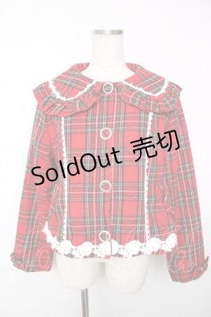 画像: axes femme kawaii / ガーリーリボンショートコート M 赤 Y-25-12-13-103-AX-CO-SZ-ZY