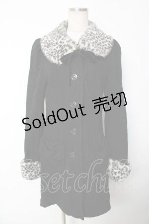 画像: PEACE NOW / レオパードファーコート M 黒 Y-25-12-13-105-PU-CO-SZ-ZY