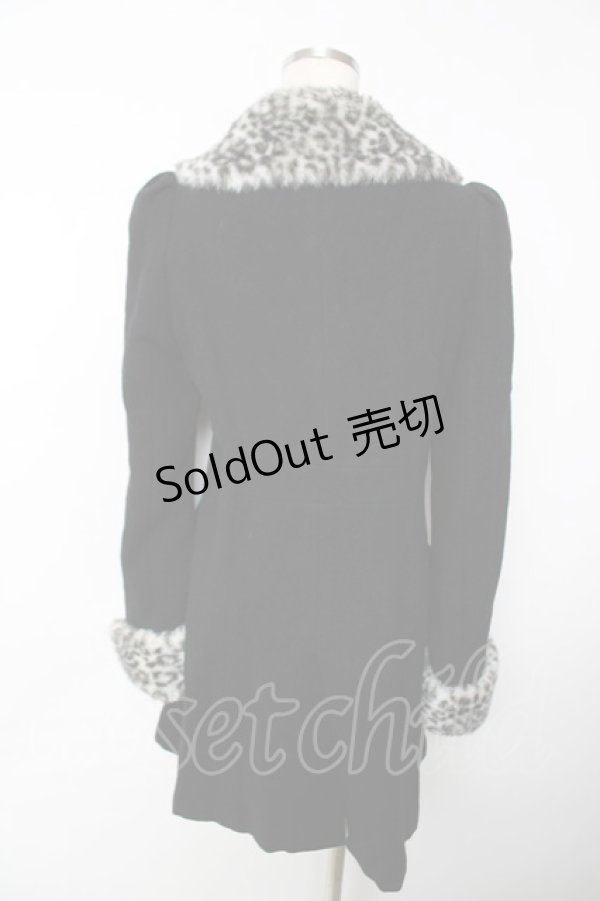 画像2: PEACE NOW / レオパードファーコート M 黒 Y-25-12-13-105-PU-CO-SZ-ZY (2)