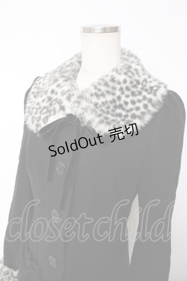 画像3: PEACE NOW / レオパードファーコート M 黒 Y-25-12-13-105-PU-CO-SZ-ZY (3)