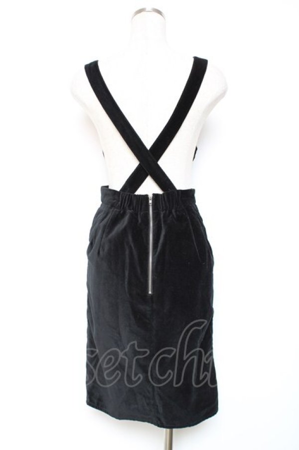 画像2: Honey Cinnamon / ハートエプロンジャンスカ F 黒×白 Y-25-12-13-107-LO-OP-SZ-ZS (2)