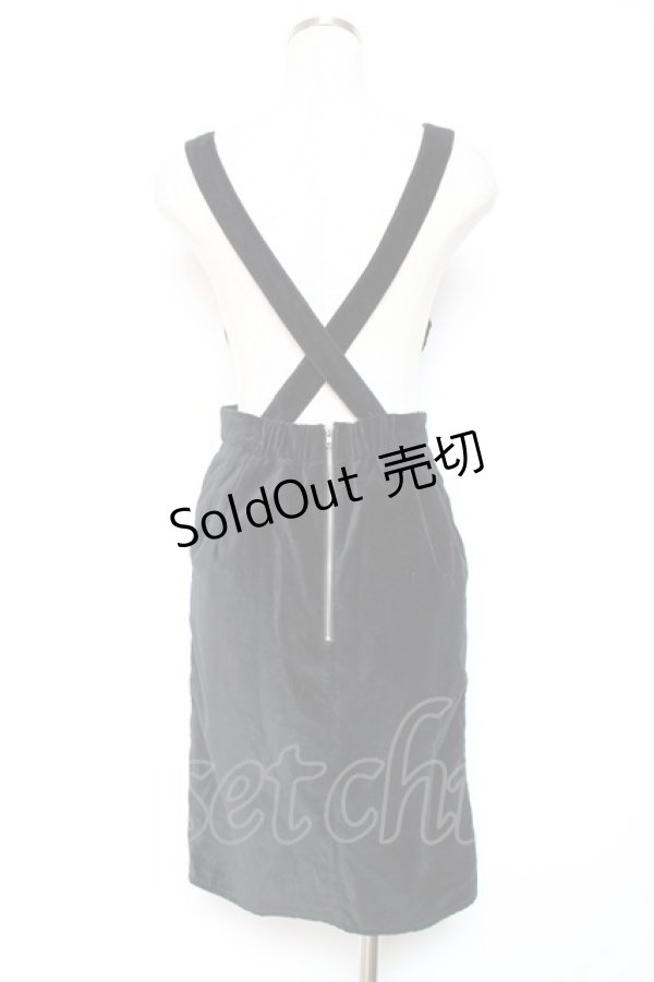 画像2: Honey Cinnamon / ハートエプロンジャンスカ F 黒×白 Y-25-12-13-107-LO-OP-SZ-ZS (2)