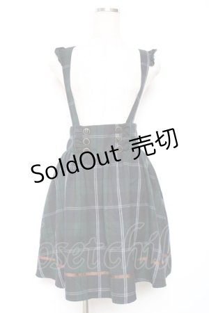 画像: Amavel / サスペンダーチェックスカート M グリーン Y-25-12-13-108-CA-SK-SZ-ZY