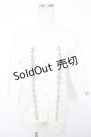 画像: axes femme / 刺繍カーディガン M 生成り Y-25-12-13-012-AX-TO-SZ-ZI