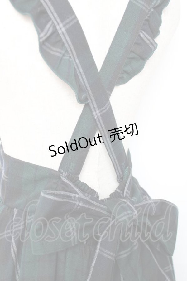 画像4: Amavel / サスペンダーチェックスカート M グリーン Y-25-12-13-108-CA-SK-SZ-ZY (4)