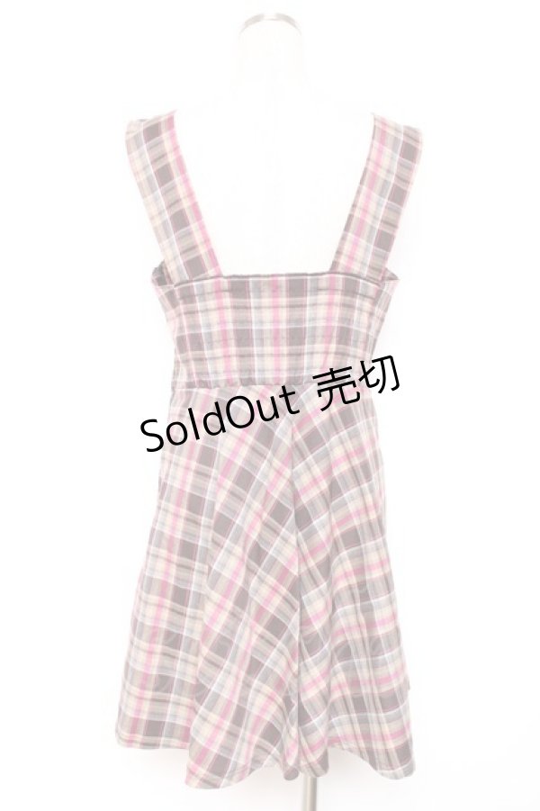 画像3: F i.n.t / チェックジャンパースカート F ブラウン Y-25-12-13-109-CA-OP-SZ-ZY (3)