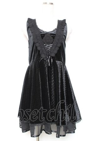 画像: axes femme / ベロアサーキュラーチュニック M 黒 Y-25-12-13-111-AX-OP-SZ-ZY