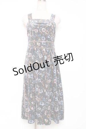 画像: axes femme / ベロアジャンドレワンピース M カーキ Y-25-12-13-113-AX-OP-SZ-ZS