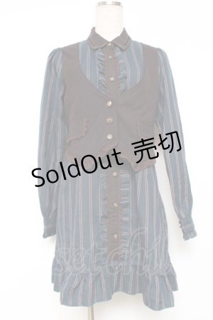 画像: axes femme / ベストドッキングストライプワンピース M グリーン Y-25-12-13-115-AX-OP-SZ-ZY