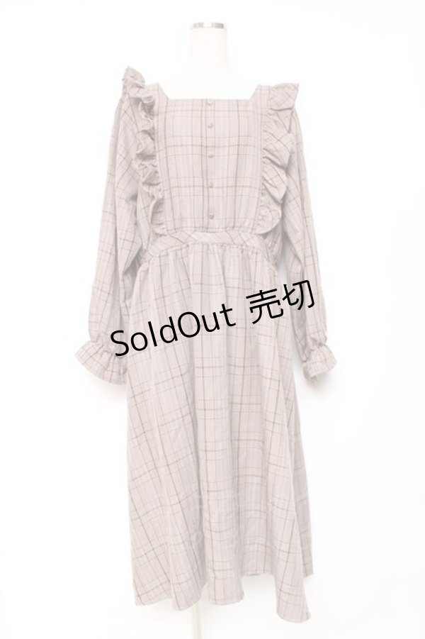 画像1: m petit by misako / チェックワンピース 3L 中茶 Y-25-12-13-120-LO-OP-SZ-ZY (1)