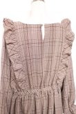 画像3: m petit by misako / チェックワンピース 3L 中茶 Y-25-12-13-120-LO-OP-SZ-ZY (3)
