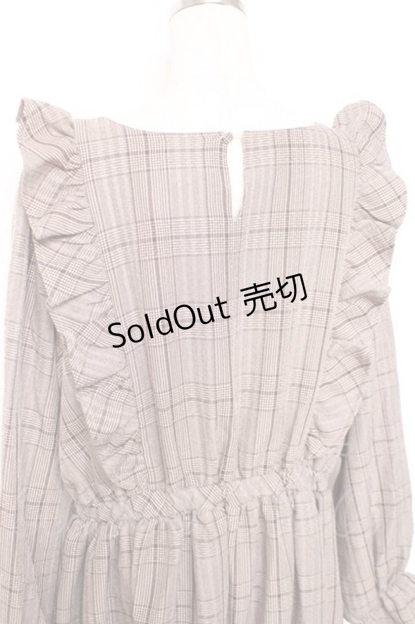 画像3: m petit by misako / チェックワンピース 3L 中茶 Y-25-12-13-120-LO-OP-SZ-ZY (3)