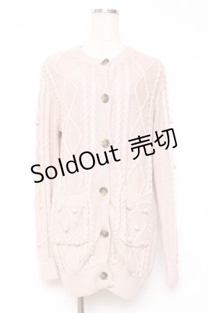 画像: Ank Rouge / ロングニットカーディガン M ピンク Y-25-12-13-122-CA-TO-SZ-ZY