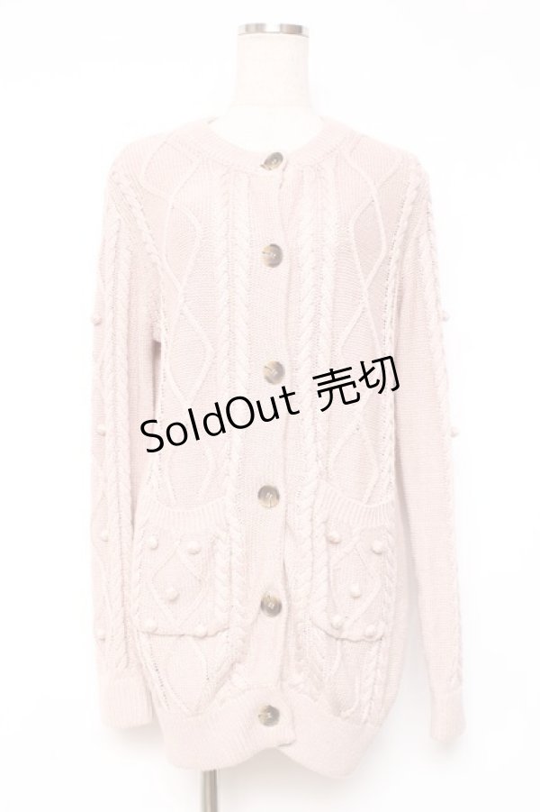 画像1: Ank Rouge / ロングニットカーディガン M ピンク Y-25-12-13-122-CA-TO-SZ-ZY (1)