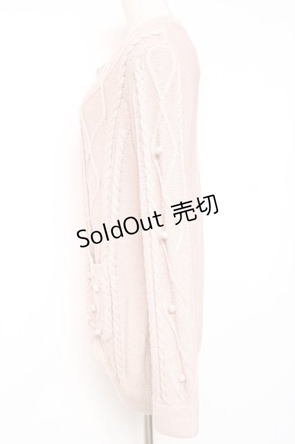 画像2: Ank Rouge / ロングニットカーディガン M ピンク Y-25-12-13-122-CA-TO-SZ-ZY (2)