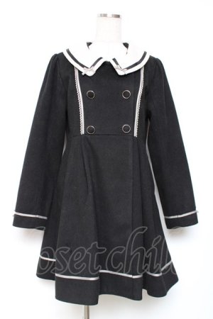 画像: Amavel / ダブルボタンコート  黒 Y-25-12-13-124-CA-CO-SZ-ZY