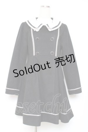 画像: Amavel / ダブルボタンコート  黒 Y-25-12-13-124-CA-CO-SZ-ZY