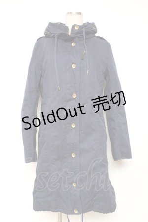 画像: Franche Lippee / 裏ボアフード付きAラインコート M 紺 Y-25-12-13-128-LO-CO-SZ-ZI