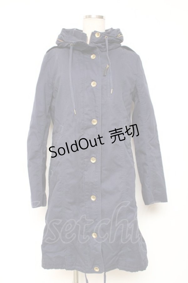 画像1: Franche Lippee / 裏ボアフード付きAラインコート M 紺 Y-25-12-13-128-LO-CO-SZ-ZI (1)
