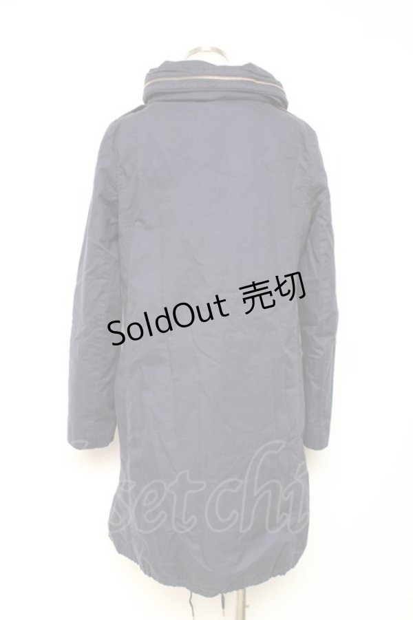 画像2: Franche Lippee / 裏ボアフード付きAラインコート M 紺 Y-25-12-13-128-LO-CO-SZ-ZI (2)