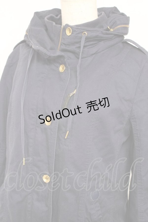 画像3: Franche Lippee / 裏ボアフード付きAラインコート M 紺 Y-25-12-13-128-LO-CO-SZ-ZI (3)