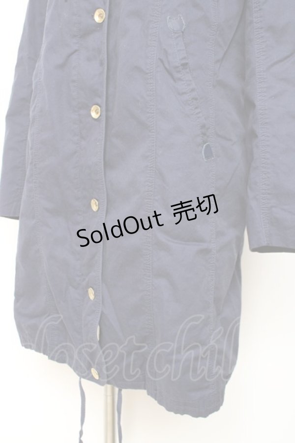 画像4: Franche Lippee / 裏ボアフード付きAラインコート M 紺 Y-25-12-13-128-LO-CO-SZ-ZI (4)