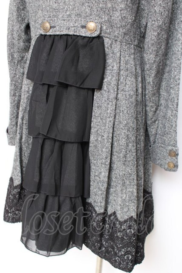 画像3: axes femme Red label / スタンド襟ダブルボタンコート  グレー Y-25-12-13-129-PU-CO-SZ-ZI (3)