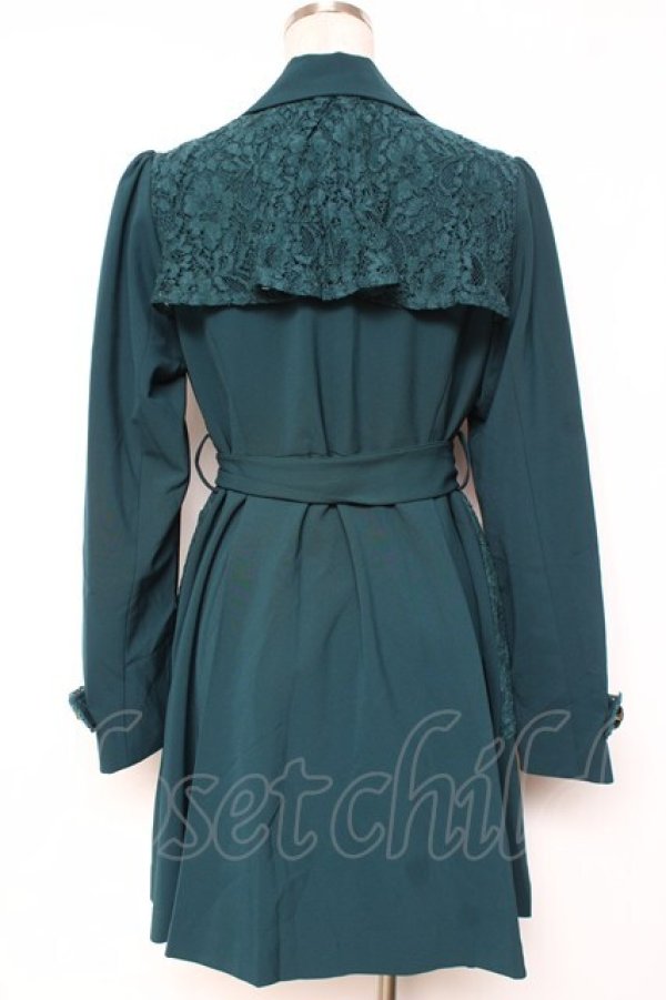画像2: axes femme / レース重ねクラシックコート M グリーン Y-25-12-13-130-AX-CO-SZ-ZY (2)