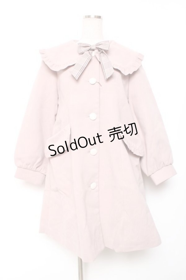 画像1: Amavel / フリル襟コート M ピンク Y-25-12-13-136-CA-OP-SZ-ZY (1)