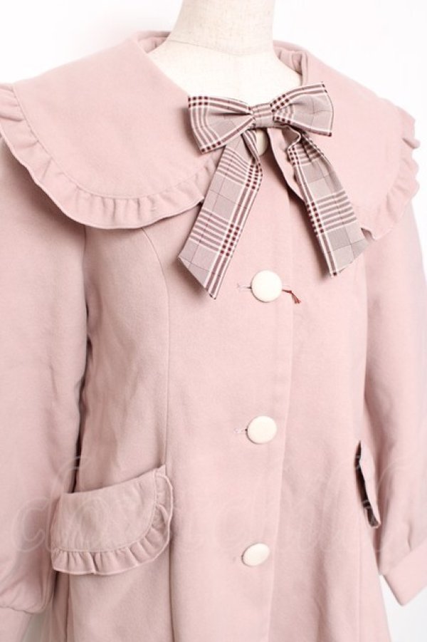 画像3: Amavel / フリル襟コート M ピンク Y-25-12-13-136-CA-OP-SZ-ZY (3)