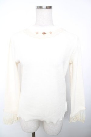 画像: axes femme / バラモチーフカットプルオーバー M 生成り Y-25-12-13-018-AX-TO-SZ-ZY