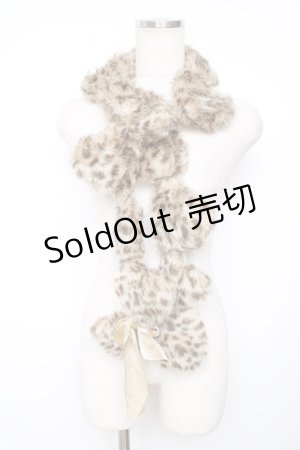 画像: Jane Marple / フェイクファーのハートポンポンマフラー  ブラウン Y-25-12-13-003-JM-ZA-SZ-ZY