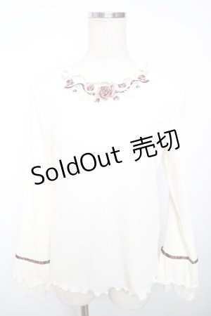 画像: axes femme / 薔薇刺繍プチハイリブプルオーバー M ワイン Y-25-12-13-019-AX-TO-SZ-ZI