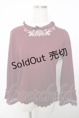 画像: axes femme / 薔薇刺繍プチハイリブプルオーバー M 生成り Y-25-12-13-024-AX-TO-SZ-ZY