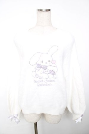 画像: Amavel / ラビットニット  白 Y-25-12-13-026-CA-TO-SZ-ZY